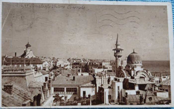 Carte postala, Constanta, vedere generala, 1948