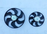 GMV radiator electroventilator Opel Vivaro, 2006-2014, motor 2.0 CDTI, 2.5 CDTI, diesel, 385/285 mm; (2 +2) pini; FARA CADRU