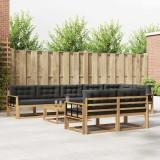 vidaXL Set de canapele de exterior 9 pcs Alb și antracit 3386666