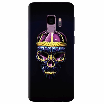 Husa silicon pentru Samsung S9, Colorfull Skull foto