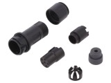 Conector circular mufă mamă 6 pini fără contacte pe cablu