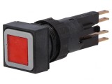 Comutator cu Buton de Apăsare 16mm cu Lumină Roșie
