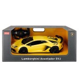 MASINA CU TELECOMANDA LAMORGHINI AVENTADOR SVJ GALBEN SCARA 1 LA 14 SuperHeroes ToysZone