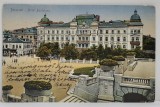 BUCURESTI , HOTEL BULEVARD CU TERASA CERCULUI MILITAR , CARTE POSTALA ILUSTRATA , 1922