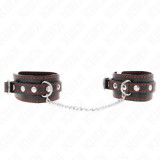 KINK - SMALL WRIST RESTRAINTS BLACK WITH RED LINING ADJUSTABLE 14-24 CM X 3.5 CM, KINK WRIST RESTRAINT