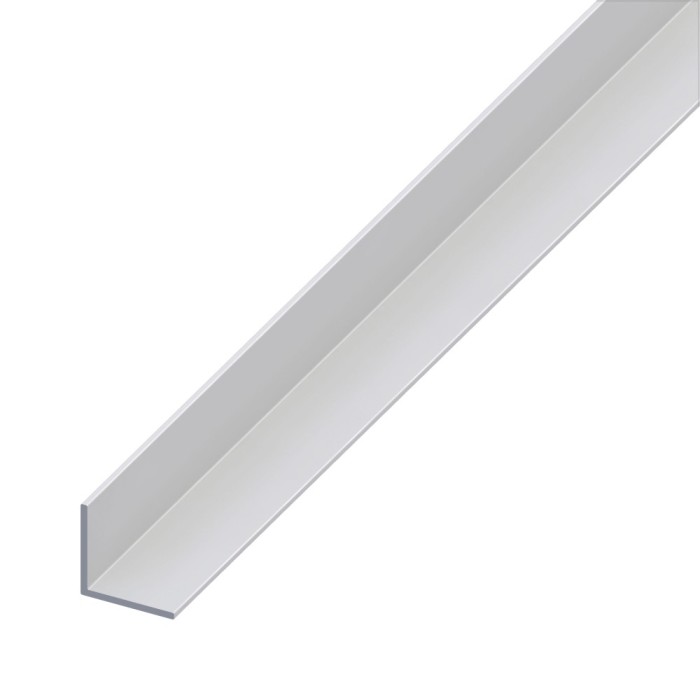 Cornier aluminiu 2000 x 15 x 15 x 1 mm, argintiu