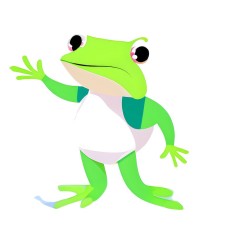 Sticker decorativ, Broasca, Verde, 61 cm, 8701ST foto