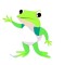 Sticker decorativ, Broasca, Verde, 61 cm, 8701ST
