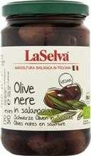 Masline Negre cu Samburi in Saramura Bio 310gr LaSelva Cod: 563398 foto