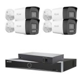 Sistem supraveghere IP 4K cu 8 camere 8MP, AcuSense, audio si PoE