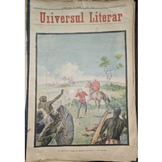 Revista Universul Literar nr.2/1897 pe coperta secventa din razboiul cu Matabelii in Africa