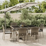 Set mobilier de gradina cu perne, 7 piese, gri, poliratan GartenMobel Dekor, vidaXL