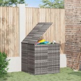 vidaXL Ladă grădină pentru perne, gri, 100x97,5x104 cm, ratan PE 317228