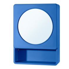 Dulap modern cu oglinda pentru baie, albastru, compact, 44 x 59 cm