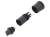 Conector circular mamă 4 pini aurit 3A