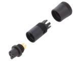 Conector circular mamă 4 pini aurit 3A