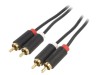Vention Cablu Audio Stereo RCA Dublu 0.5m Aurit PVC Negru
