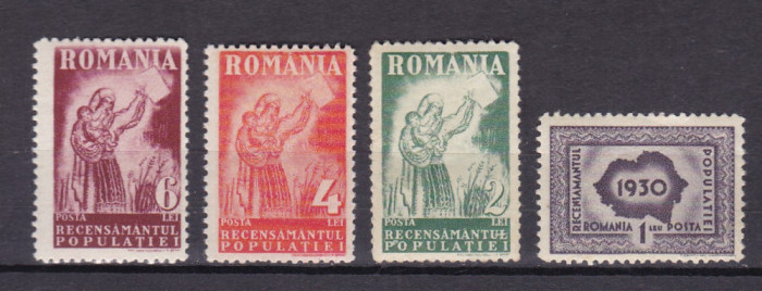 ROMANIA 1930 LP 85 RECENSAMANTUL POPULATIEI SERIE MNH