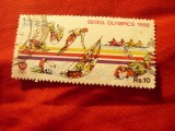 Timbru Pakistan 1988 - Olimpiada Seoul , val.10rs stampilat