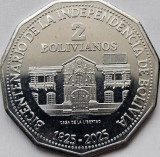 2 Bolivianos 2025 Bolivia, Independence, km#225
