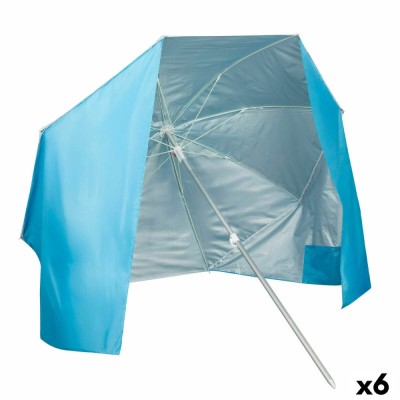 Umbrelă Aktive Albastru 200 x 185 x 200 cm (6 Unități) foto