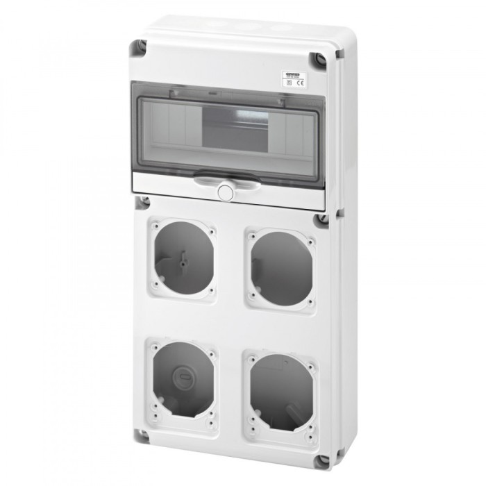Tablou organizare Q-DIN 10M 4 prize IEC 16 32A IP65 Gewiss GW68003N