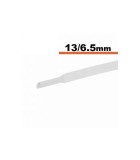 Tub termocontractibil alb 13mm/ 6.5mm 50cm