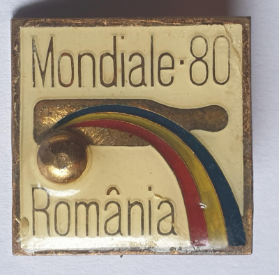 Insigna bowling Campionatul Mondial de Popice - Romania 1980 foto