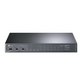 Switch 8 x RJ45 10/100 Mbps PoE, 2 x RJ45 1G, 1 x SFP 1G, Buget PoE 124W, Unmanaged - TP-Link TL-SL1311MP