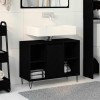 VidaXL Dulap de Baie cu ușă Stejar negru 80 x 33 x 60 cm Lemn compozit