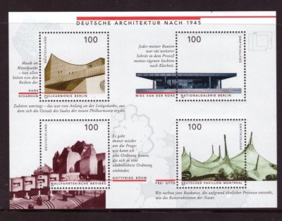 Germania 1997 - Arhitectura germana moderna, bloc neuzat foto