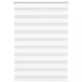 vidaXL Jaluzea tip zebra alb lățime țesătură 110,9 cm poliester