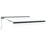 vidaXL Cortina Retractabilă Alb 350 x 250 cm Stofă și Metal 3330371