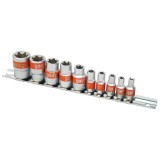 Gadget 330561 - Set capete chei tubulare 4-18 mm patrat 1/4 inch si 3/8 inch 10 bucati