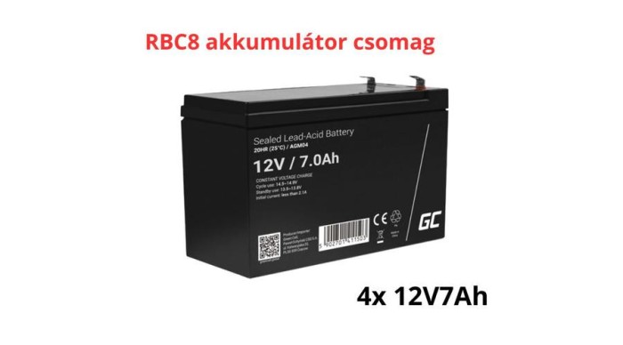 Pachet de baterii de &icirc;nlocuire APC RBC8 (4x 12V 7Ah)