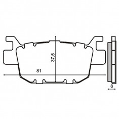 Placute frana Honda SH125/150 '09- Cod Produs: MX_NEW 225102570RM