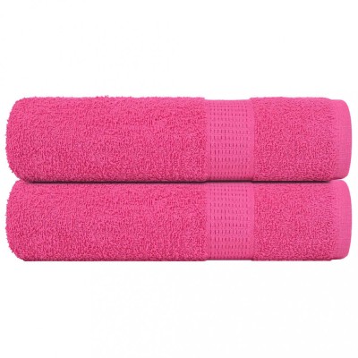 vidaXL Prosoape de m&amp;acirc;nă 2 buc roz 50x100 cm 360 g/m&amp;sup2; 100% bumbac 137046 foto