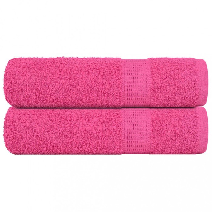 vidaXL Prosoape de m&acirc;nă 2 buc roz 50x100 cm 360 g/m&sup2; 100% bumbac 137046