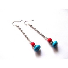 cercei howlite si turcoaz 39800