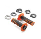 Set mansoane KTM Lock On portocaliu cu negru pentru handguard-uri