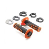 Set mansoane KTM Lock On portocaliu cu negru pentru handguard-uri