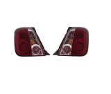 Stop spate, lampa Fiat 500 (312), 03.2007-08.2015, model tuning, montare spate, stanga+dreapta, P21W+PY21W+R10W; rosu, transparent; cu soclu bec; cu