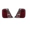 Stop spate, lampa Fiat 500 (312), 03.2007-08.2015, model tuning, montare spate, stanga+dreapta, P21W+PY21W+R10W; rosu, transparent; cu soclu bec; cu