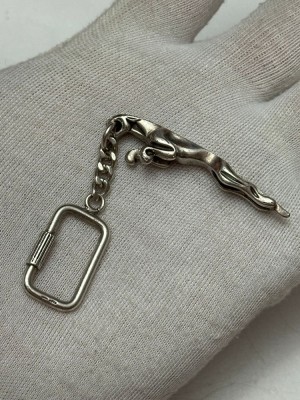 BRELOC CHEI ARGINT 925 - JAGUAR - 25g - Vintage ! foto