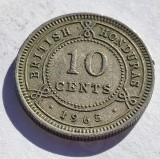 258. Moneda Honduras Britanic 10 cents 1965 (tiraj 200.000 buc)
