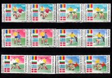 A11 TX10 1 - 1990 - Preliminariile CM de fotbal Italia - perechi de doua timbre, Sport, Nestampilat