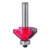 Freza profilata 45&deg; pentru lemn, coada 8 mm, cu rulment si carbura