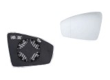 Geam oglinda exterioara cu suport fixare VW Tiguan, 05.2016-, Allspace, partea Stanga, incalzit; sticla asferica; geam cromat, Aftermarket
