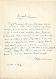 A3487N Matei Călinescu, act scris și semnat olograf, 1967