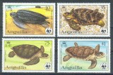 ANGUILLA 1983 WWF FAUNA PROTEJATA TESTOASE COTA MICHEL 50 EURO, Nestampilat